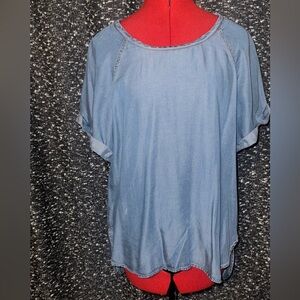 Chambray denim top